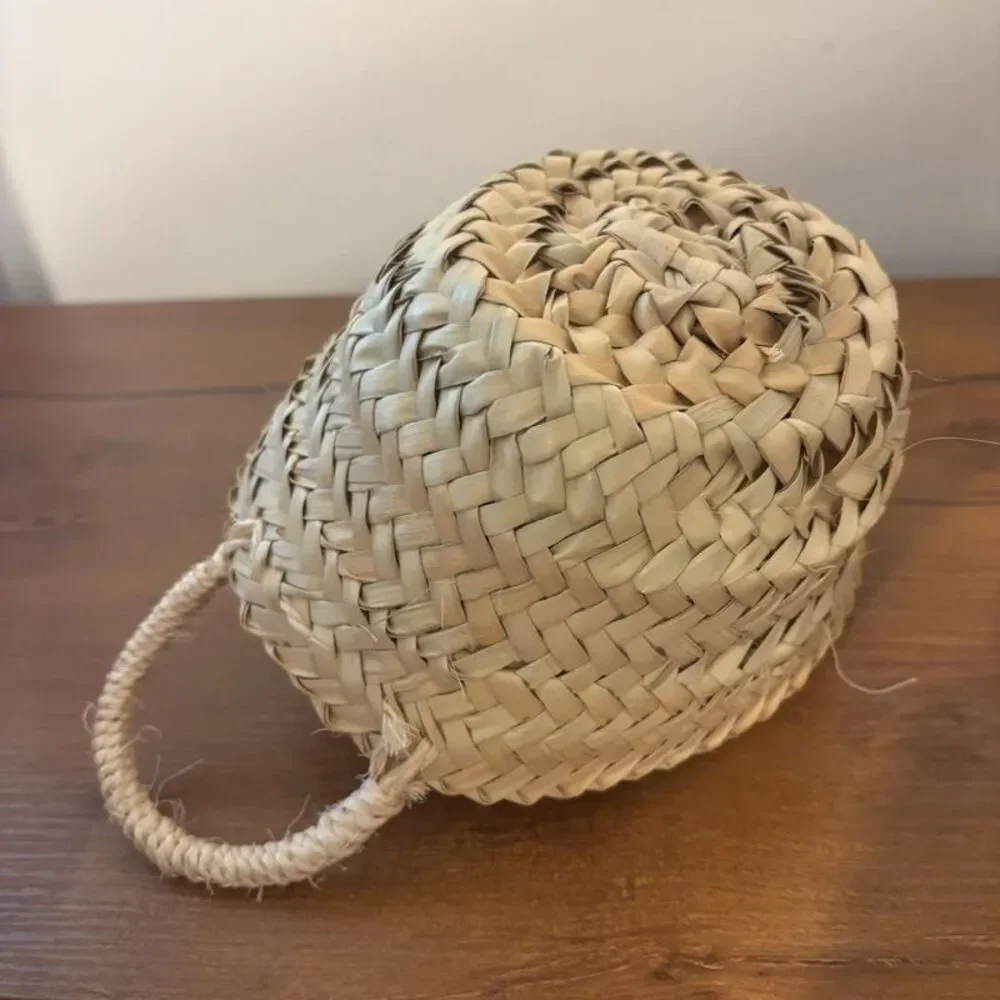 Morocco Basket Handwoven Natural Palm Leaves Mini basket